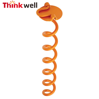 Anclaje de tierra en espiral con anillo plegable para exteriores